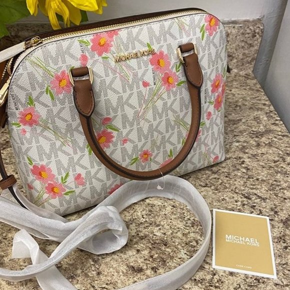 Michael Kors Cindy Floral Satchel - Picture 1 of 6
